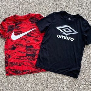 Umbro and Nike boys shirts